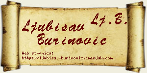 Ljubisav Burinović vizit kartica
